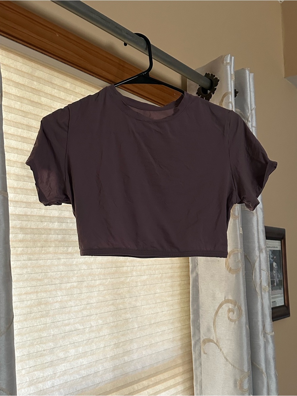 Skims Cropped Women’s Tee in Dark Plum
Small hole